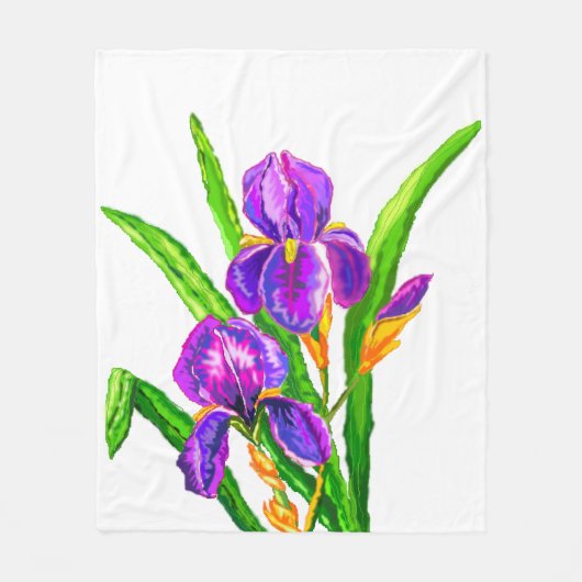 Iris Fleece Blanket Iriseert aangepaste kleuren Deken (Voorkant)