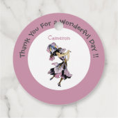 Iris - Fleur-de-Lis Whimsical Flower Party Supply Bedankjes Labels (Achterkant)