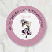 Iris - Fleur-de-Lis Whimsical Flower Party Supply Bedankjes Labels (Achterkant)