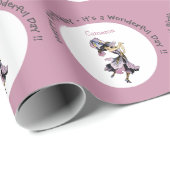 Iris - Fleur-de-Lis Whimsical Flower Party Supply Cadeaupapier (Rol Hoek)