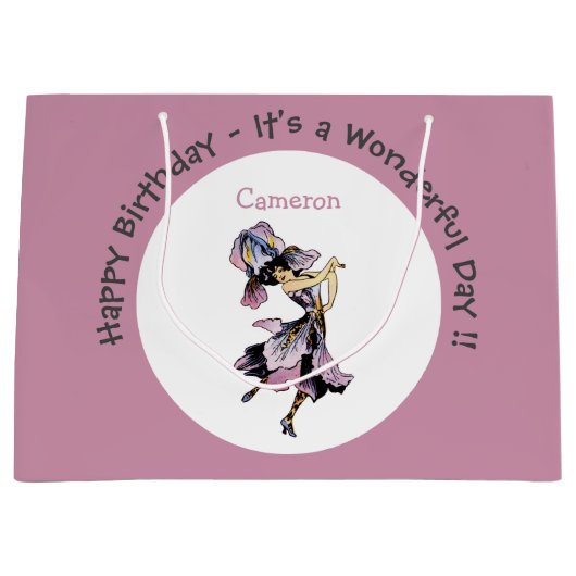 Iris - Fleur-de-Lis Whimsical Flower Party Supply Groot Cadeauzakje (Voorkant)