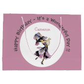 Iris - Fleur-de-Lis Whimsical Flower Party Supply Groot Cadeauzakje (Achterkant)