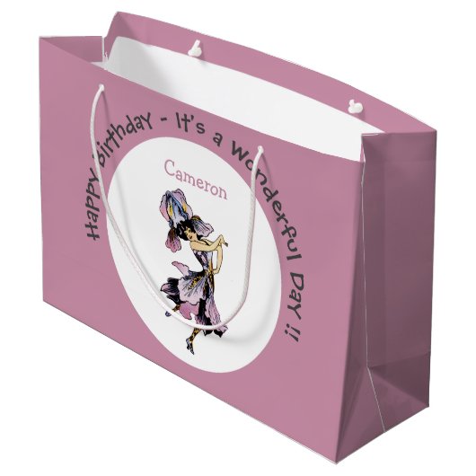 Iris - Fleur-de-Lis Whimsical Flower Party Supply Groot Cadeauzakje (Achterkant Gekanteld)