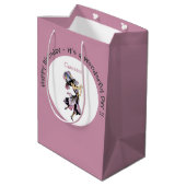 Iris - Fleur-de-Lis Whimsical Flower Party Supply Medium Cadeauzakje (Achterkant Gekanteld)