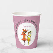 Iris - Fleur-de-Lis Whimsical Flower Party Supply Papieren Bekers (Achterkant)