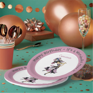 Iris - Fleur-de-Lis Whimsical Flower Party Supply Papieren Bordje