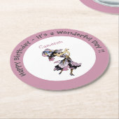 Iris - Fleur-de-Lis Whimsical Flower Party Supply Ronde Kartonnen Onderzetter (Gebogen)