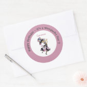 Iris - Fleur-de-Lis Whimsical Flower Party Supply Ronde Sticker (Envelop)