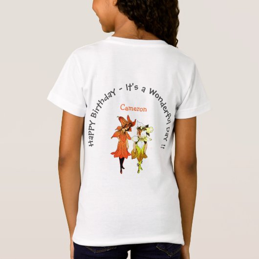 Iris - Fleur-de-Lis Whimsical Flower Party Supply T-shirt (Achterkant)