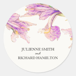 Iris Floral Modern Botanisch Bruiloft Sticker
