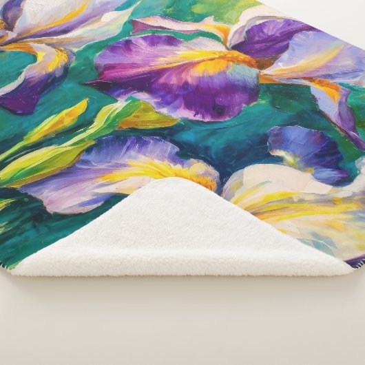 Iris Floral Sherpa Deken (3/4)