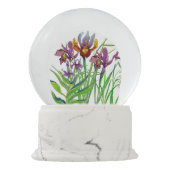 Iris Floral Snow Wereldbol Sneeuwbol (Achterkant)