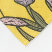 Iris Flower Art Nouveau Glas in lood blauw goud Fleece Deken (Hoek)