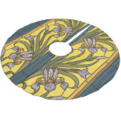 Iris Flower Art Nouveau Glas in lood blauw goud Kerstboom Rok (Gekanteld)