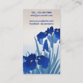 Iris Flower Art Vintage TR6466 Visitekaartje (Achterkant)
