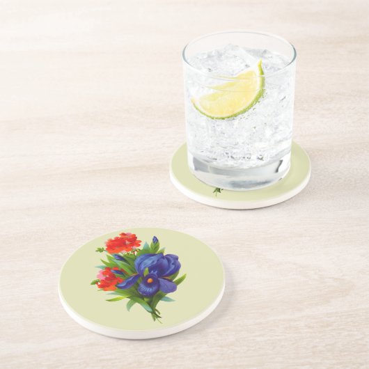 Iris Flower Bouquet  Art Onderzetter (Zijkant)