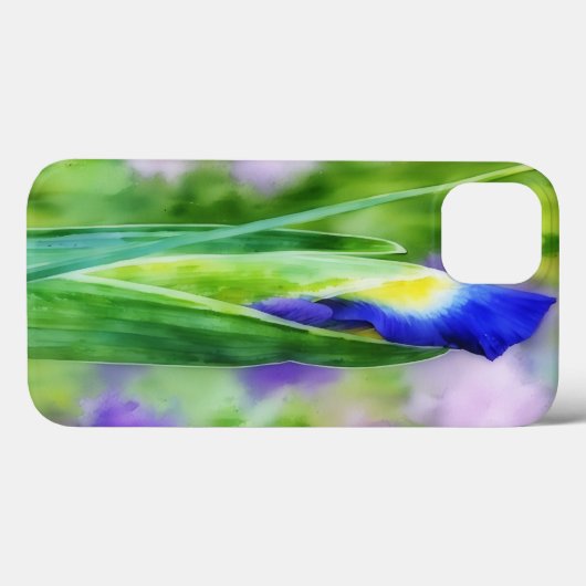 Iris Flower Bud Abstracte Stijl Kunst Telefoon Cas Case-Mate iPhone Case (Achterkant (horizontaal))