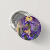 Iris Flower Button Irist Painting (Voorkant /achterkant)