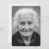 Iris Flower Celebration of Life Memorial Card Kaart (Achterkant)