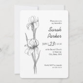 Iris Flower Celebration of Life Memorial Card Kaart (Voorkant)