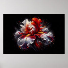 Iris Flower Contemporary Poster