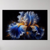 Iris Flower Contemporary Poster (Voorkant)