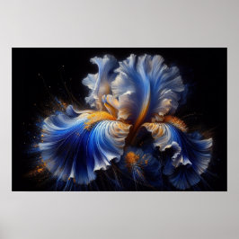 Iris Flower Contemporary Poster