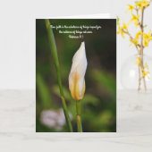 Iris Flower Faith Bible Verse Note Kaart (Gele Bloem)