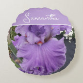 Iris Flower Flowers Purple Lavender Lilac Apron Rond Kussen (Voorkant)
