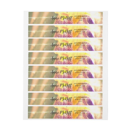 Iris Flower Foto Adresetiketten Omwikkelbaar Adreslabel (Vel)