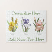 Iris Flower Garden Botanical Art Legpuzzel (Horizontaal)