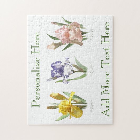 Iris Flower Garden Botanical Art Legpuzzel (Verticaal)