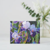Iris Flower Garden Briefkaart (Staand voorkant)