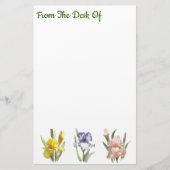 Iris Flower Garden Briefpapier (Voorkant)