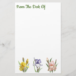 Iris Flower Garden Briefpapier
