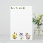 Iris Flower Garden Briefpapier (Staand voorkant)