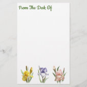 Iris Flower Garden Briefpapier (Voorkant)