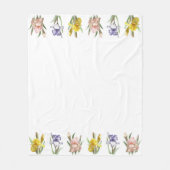 Iris Flower Garden Fleece Deken (Voorkant)