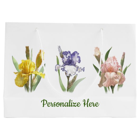 Iris Flower Garden Groot Cadeauzakje (Achterkant)