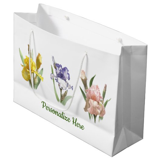 Iris Flower Garden Groot Cadeauzakje (Voorkant Gekanteld)
