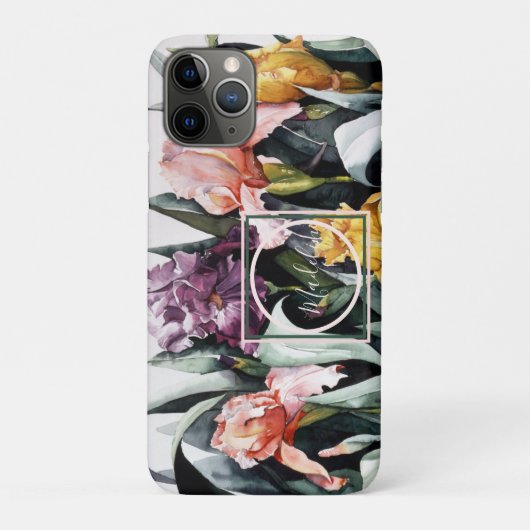 Iris Flower Garden Waterverf personaliseren Case-Mate iPhone Case (Achterkant)