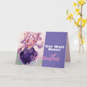 Iris Flower Get Well Soon Vrouwen Naam Kaart (Gele Bloem)
