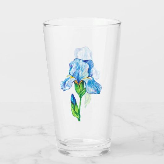 Iris flower glas (Achterkant)