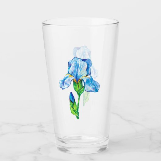 Iris flower glas (Voorkant)