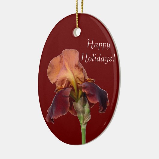 Iris Flower Keramisch Ornament (Links)