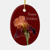 Iris Flower Keramisch Ornament (Voorkant)
