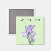 Iris Flower Magnet (Voorkant / Achterkant)