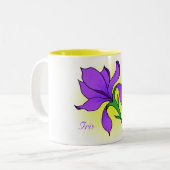 Iris Flower-mok Tweekleurige Koffiemok (Voorkant links)