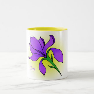 Iris Flower-mok Tweekleurige Koffiemok