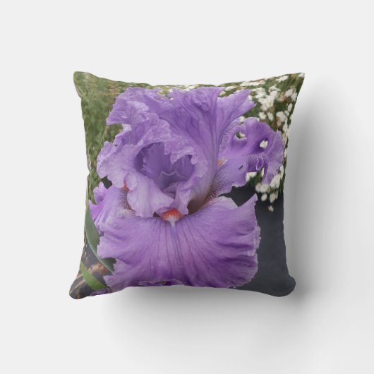 Iris Flower Paars Lavender Lila Schort Kussen (Achterkant)